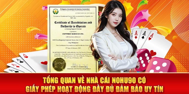 Giấy phép hoạt động của Nohu90 là gì?